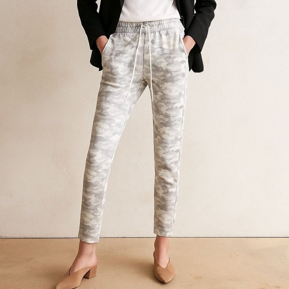 Bevy Flog Jogger Pants Women‎ 25 Gray White Camo Utility Pockets